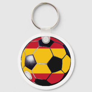 Voetbal Vlag-Spanje De MUSEUM Gifts Transp Sleutelhanger