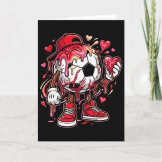 Voetbal Voet Drip Hart Ijs Happy Valentijn' Kaart