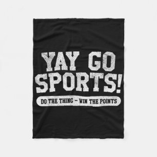 Voetbal Voetbal Bysketbyll Team Fun Yay Go Sport Fleece Deken