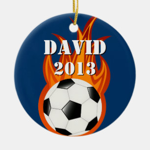 voetbal/voetbal keramisch ornament