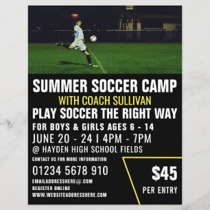 Voetbal, voetbalkamp Adverteren brochure