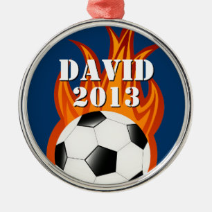 voetbal-/voetbalversiering metalen ornament