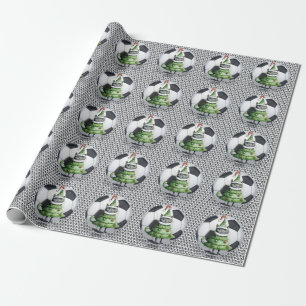 Voetbal voor Kerstmis met Kat Sinterklaas Cadeaupapier