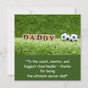 Voetbal voor papa op Vaderdag Feestdagenkaart