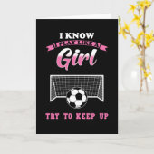 Voetbal Vrouwen Voetbal Meisje Kaart (Gele Bloem)