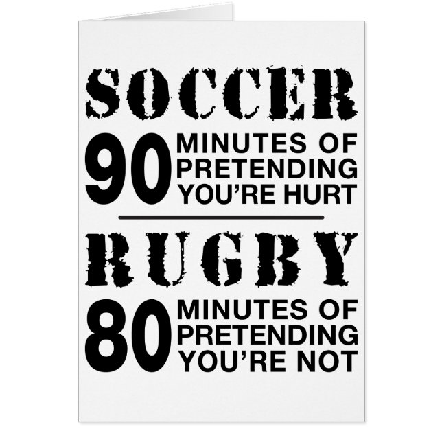 Voetbal vs Rugby (Voorkant)