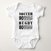 Voetbal vs Rugby Romper (Voorkant)