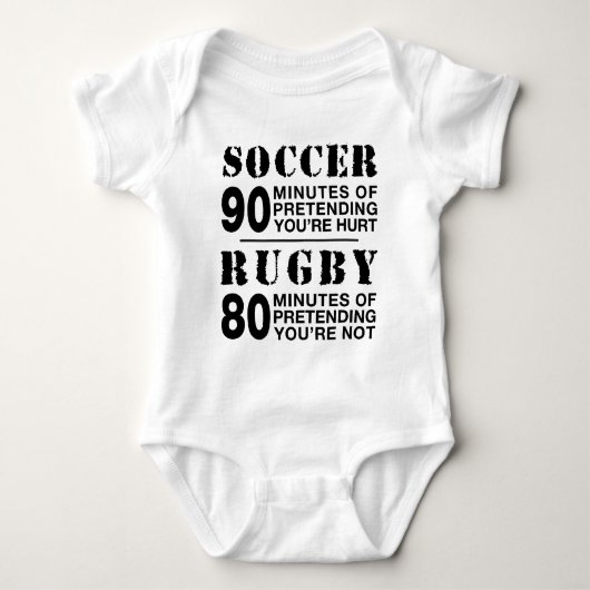 Voetbal vs Rugby Romper (Voorkant)