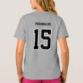 Voetbal — warmroze t-shirt (Achterkant)