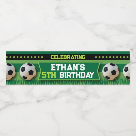 Voetbal Water Fles Label Waterfles Etiket (Enkel label)