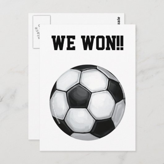 Voetbal, we willen! briefkaart (Voorkant / Achterkant)
