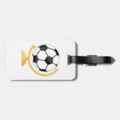 Voetbal Wereldbol Bagagelabels (Achterkant horizontaal)