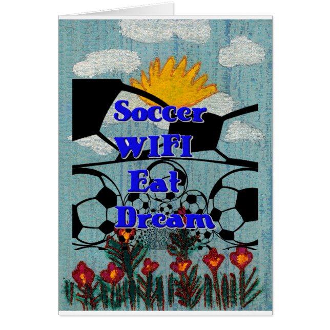 Voetbal WIFI eet Dream Herhaal. (Voorkant)