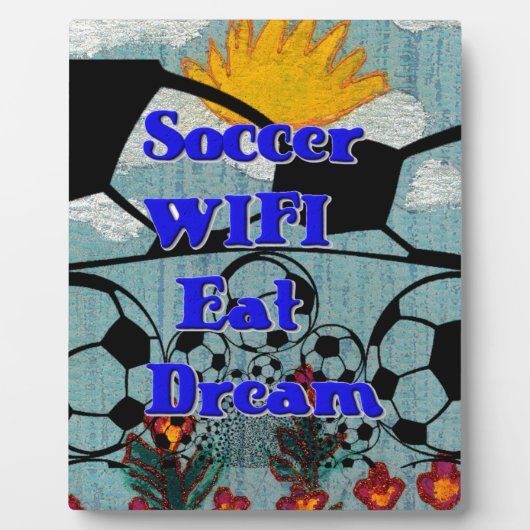 Voetbal WIFI Eet Dromen – Leuke Sport Art Print Fotoplaat (Voorkant)