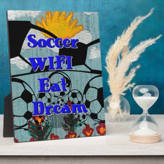 Voetbal WIFI Eet Dromen – Leuke Sport Art Print Fotoplaat (Zijkant)