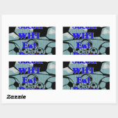 Voetbal WIFI Eet Dromen – Leuke Sport Art Print Rechthoekige Sticker (Vel)