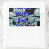 Voetbal WIFI Eet Dromen – Leuke Sport Art Print Rechthoekige Sticker (Tas)