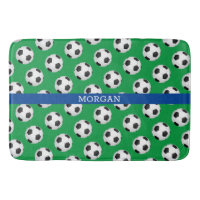 Voetbal, witte naam, blauw & groen