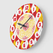 Voetbal Word Art Football Grote Klok (Hoek)