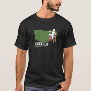 Voetbal Zambia Flag Football Vrouwen Voetbal Meisj T-shirt