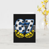 Voetbal Zes Zeven 67 Grappige Gen Alpha Meme Kaart (Gele Bloem)