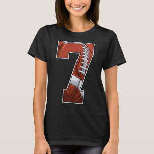 Voetbal Zevende 7e Verjaardag Jongen 7 Zeven Jaar T-shirt