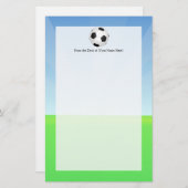 voetbal zonnige dag briefpapier (Voorkant / Achterkant)