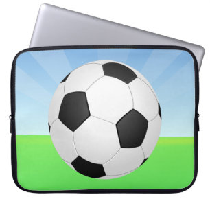 Voetbal zonnige dag laptop sleeve