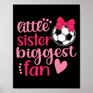 Voetbal Zus Voetbal Zus Grappige Kleine Zus Groter Poster