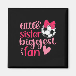 Voetbal Zus Voetbal Zus Leuk Kleine Zus Grootste Magneet