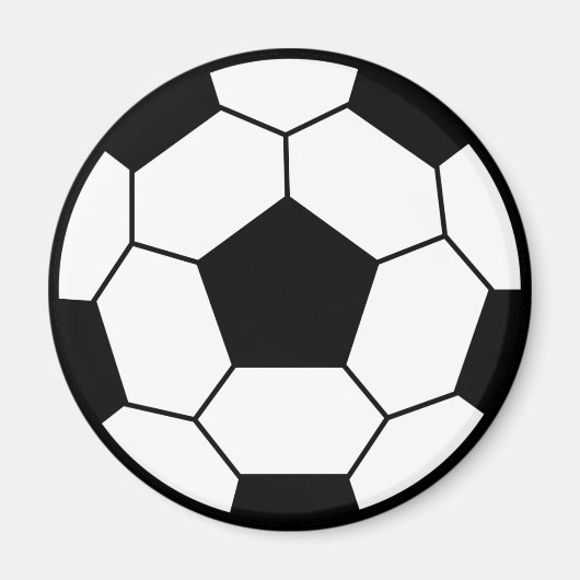Voetbal zwart magneet (Voorkant)