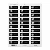 Voetbal, zwart, retouradres etiket (Full Sheet)