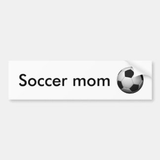 voetbalbal, voetbalmam bumpersticker