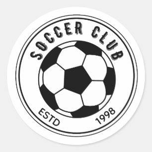 Voetbalclub Embleem Ronde Sticker