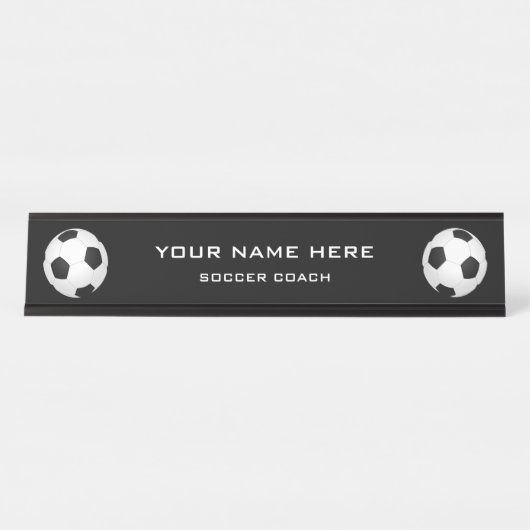 Voetbalcoach Bureau Naambordje (Voorkant)