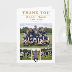 Voetbalcoach Collage Team 4 Foto Bedankkaart