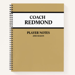 Voetbalcoach (of elke sport) Spiraal Notebook Notitieboek