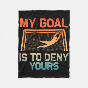 Voetbaldoelman Kunst voor mannen vrouwen jongens m Fleece Deken
