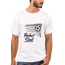 Voetbaldoelpunt Minimalistische T-Shirt met Perfec