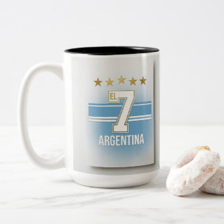 Voetbalfan-beker – Stijlvol voetbalontwerp koffie- Tweekleurige Koffiemok