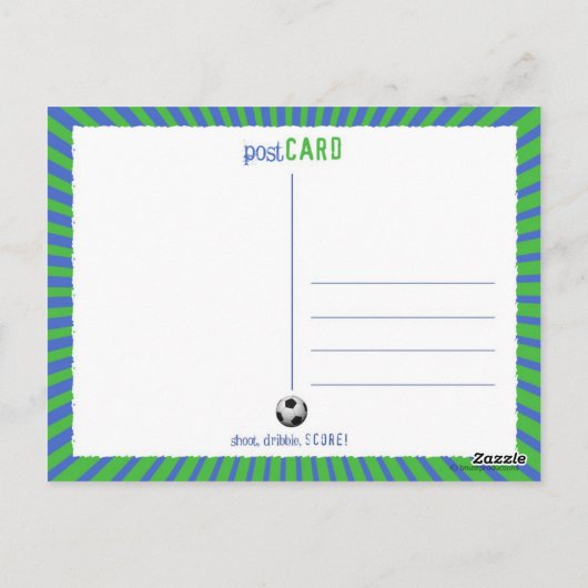 Voetbalfeest Dank u Briefkaart (Achterkant)