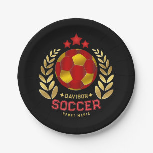 Voetbalfeestje papieren bordje