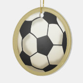 Voetbalfoto Keepsake Gold Keramisch Ornament (Links)