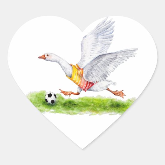 Voetbalgans Hart Sticker (Voorkant)
