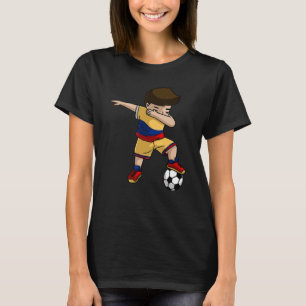Voetbaljongen Dabbing Colombiaanse Jongens Voetbal T-shirt