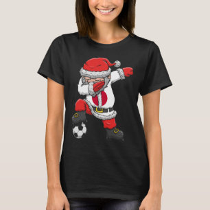 Voetbaljongen Dabbing Kerstman Kerstmis Japan Voet T-shirt