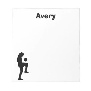 Voetbalkblok met speciale kenmerken (vrouw) notitieblok