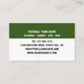 Voetbalking, voetganger/coach/Ref Visitekaartje (Achterkant)