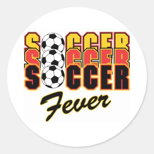 Voetbalkoorts Ronde Sticker (Voorkant)