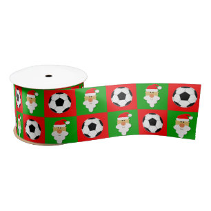 Voetballen en kersttint lint